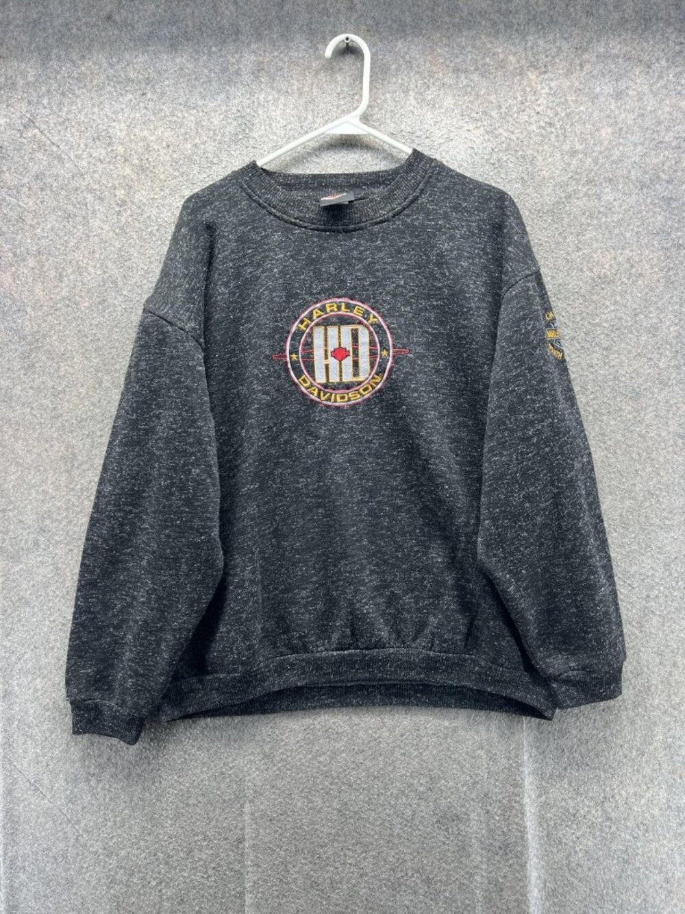 Vintage Harley Davidson Sweatshirt Mens XL Gray Pullover Crewneck Biker USA 90s